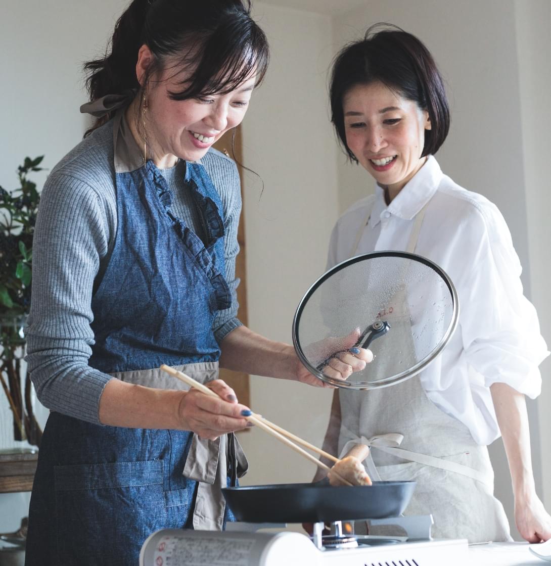 生徒さんたちによる調理